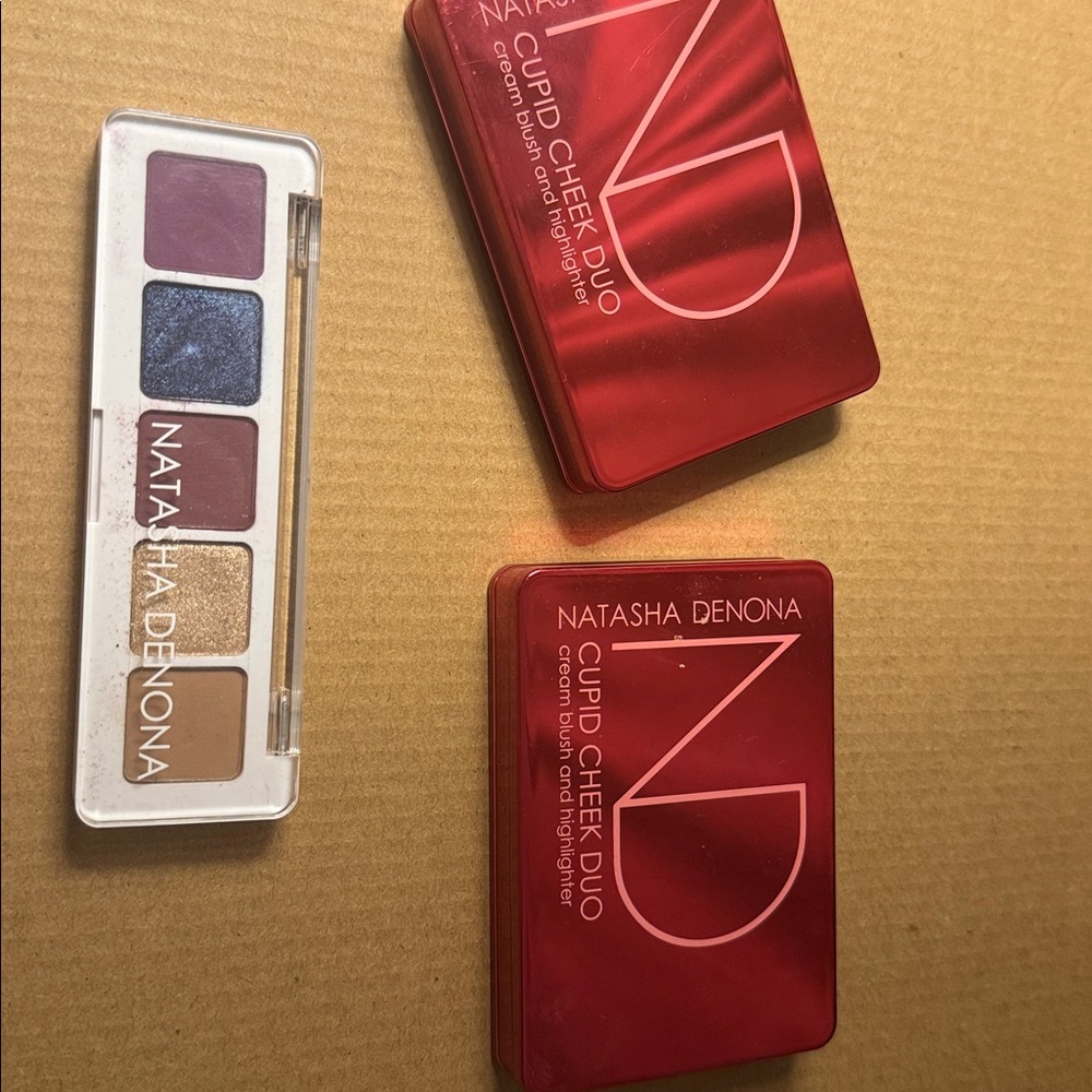 Natasha Denona Cupid Cheek duo x2 and mini Lila palette